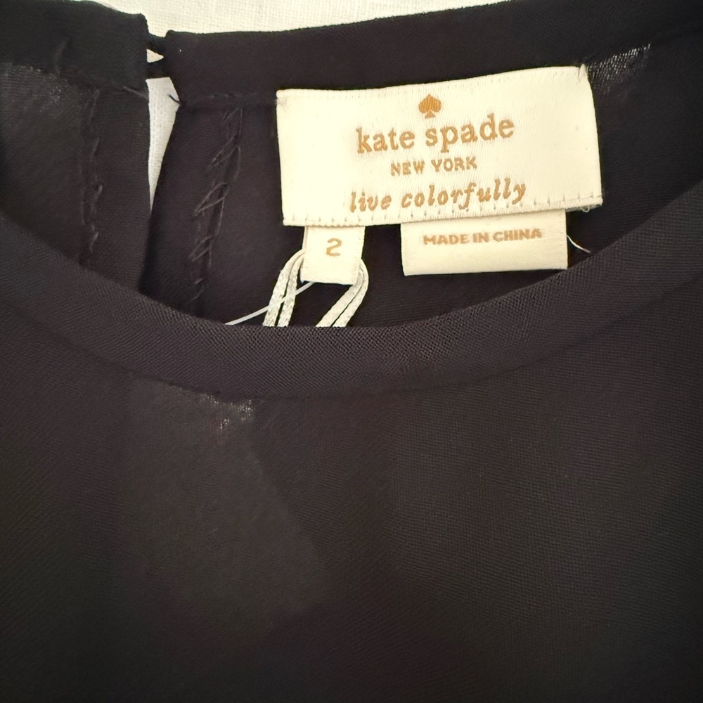 Kate Spade Black Ruffle Blouse - Picture 8 of 11